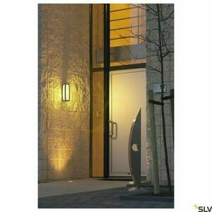 SLV MERIDIAN BOX Outdoor Wall Light with Motion Sensor, Anthracite, E27, IP54 230085 small 3