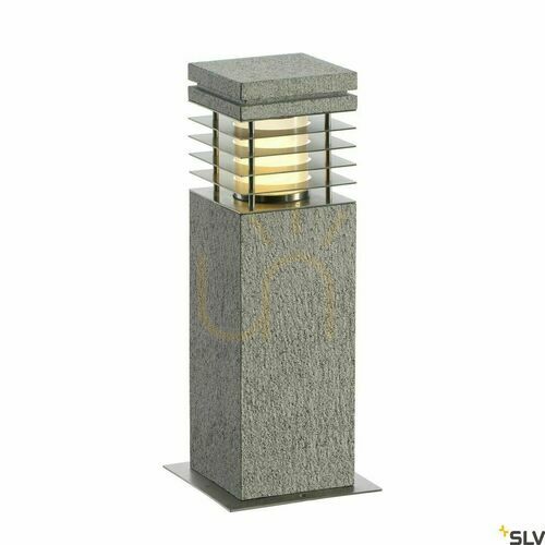 Check Outdoor Post Light SLV ARROCK Granite 40 cm IP44 Granite Stainless Steel 231410