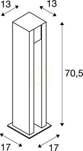 Outdoor Post Light SLV ARROCK SLOT Granite Gray IP44 70.5 cm 231440 6 Outdoor Post Light SLV ARROCK SLOT Granite Gray IP44 70.5 cm 231440 small 6