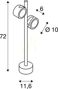 Outdoor Post Light SLV SITRA SL 360 Anthracite Aluminum IP44 72 cm 231505 2 Outdoor Post Light SLV SITRA SL 360 Anthracite Aluminum IP44 72 cm 231505 small 2