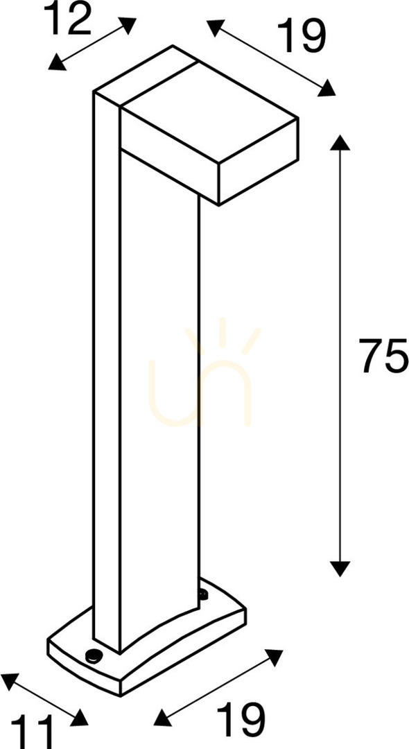 Check Outdoor Post Light SLV QUADRASYL 75 Grey Aluminum IP44 232294 Outdoor Post Light SLV QUADRASYL 75 Grey Aluminum IP44 232294