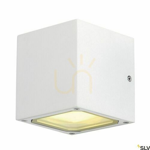 Check Outdoor Wall Light SLV SITRA CUBE White Up/Down IP44 232531