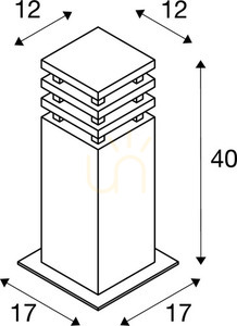Outdoor Post Light SLV RUSTY Square 40 Rusty 9W 3000K IP55 233427 5 Outdoor Post Light SLV RUSTY Square 40 Rusty 9W 3000K IP55 233427 small 5