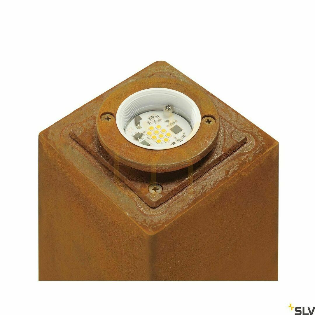View Outdoor Post Light SLV RUSTY Square 70 Rusty 9W 3000K IP55 233437 Outdoor Post Light SLV RUSTY Square 70 Rusty 9W 3000K IP55 233437
