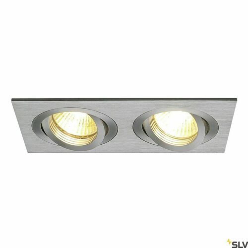 Check Recessed spotlight SLV NEW TRIA 2 brushed aluminum 2x50W 230V 111362