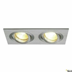 Recessed spotlight SLV NEW TRIA 2 brushed aluminum 2x50W 230V 111362 small 3