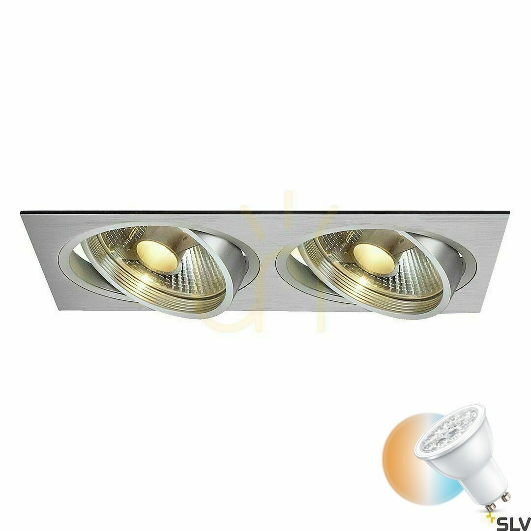 Recessed spotlight SLV NEW TRIA 2 ES111 aluminum 111382