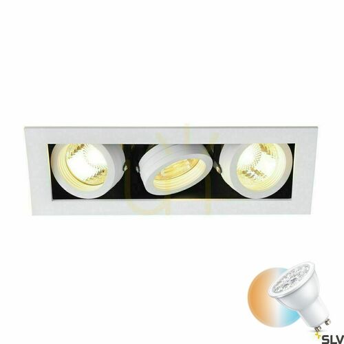 Check Recessed luminaire SLV KADUX 3 white GU10 230V 50W 115531