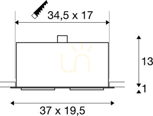 Recessed Light SLV KADUX 2 Black ES111 2x75W 230V 115550 small 4