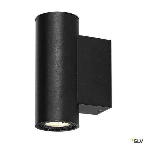 Check SLV SUPROS 78 up/down wall light, black, 2 × 9 W LED 1400 lm 3000K, 60° beam, Ø 7.6 × 20.1 cm, 116340