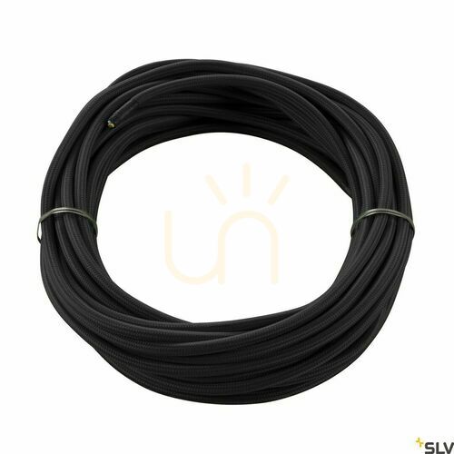 Check Textile Cable SLV Zubehör Black PVC 10m 3x0.75mm² 961270