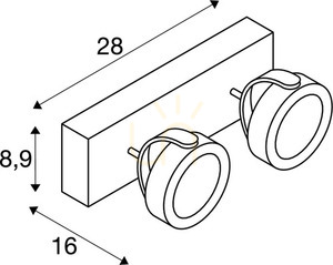 Surface-mounted lamp SLV KALU 1000129 black LED 31W 3000K 2000lm 3 Surface-mounted lamp SLV KALU 1000129 black LED 31W 3000K 2000lm small 3