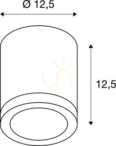 External Ceiling Light SLV ROX Aluminum IP44 50W 12.5 cm 1000332 4 External Ceiling Light SLV ROX Aluminum IP44 50W 12.5 cm 1000332 small 4