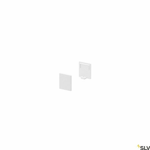 Check High End Caps for SLV GRAZIA 10 Flat Surface-Mounted Profile, White, 2 pcs, 1000482