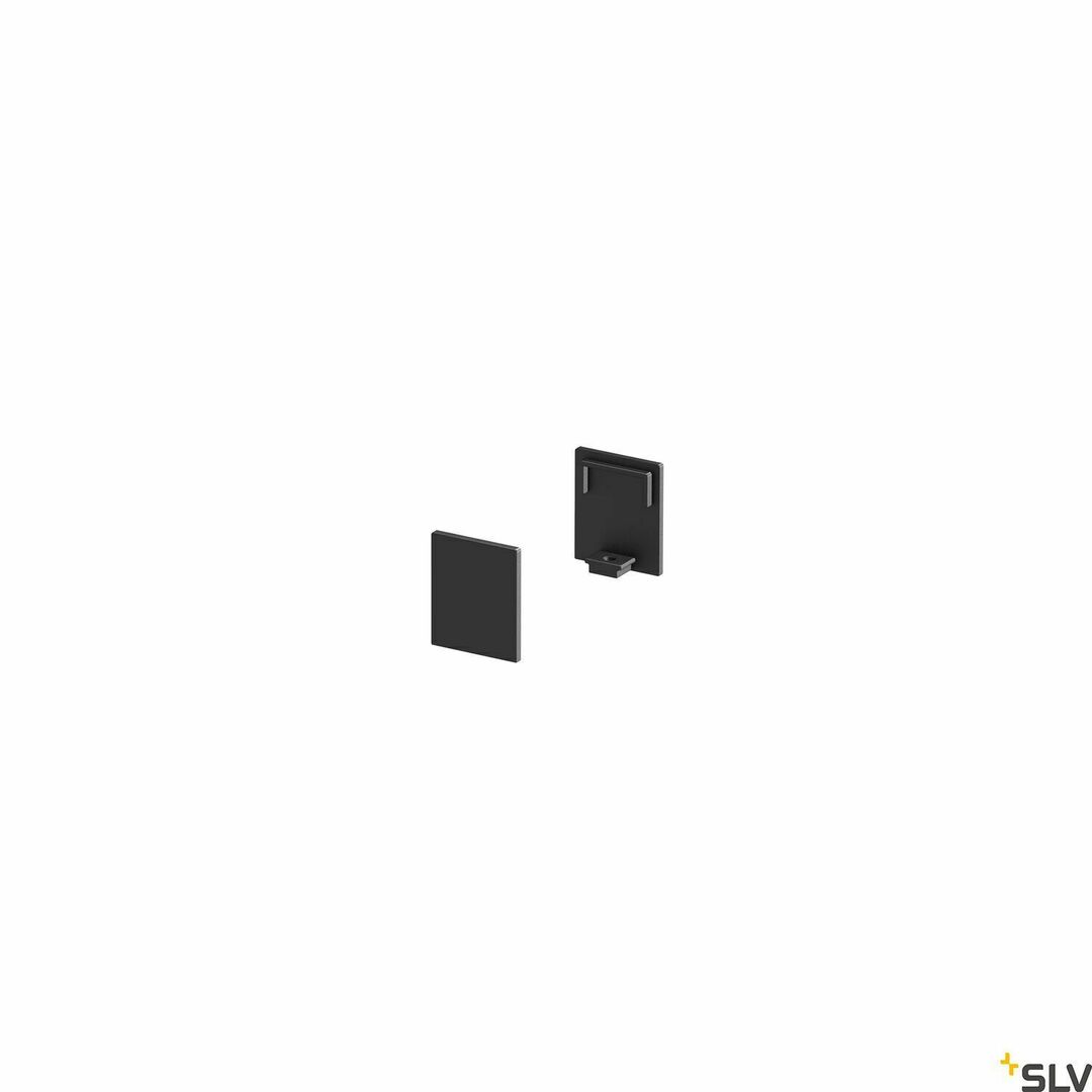 End Caps SLV GRAZIA 10 Flat Surface Profile Black 1000483