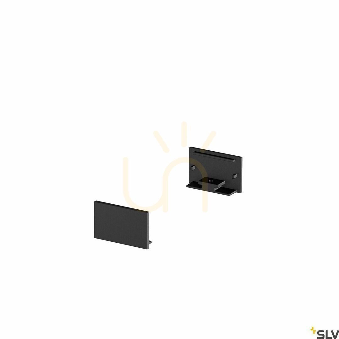 End Caps SLV GRAZIA 20 Black Aluminum 1000561