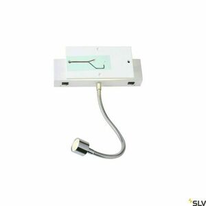 SLV MANA LED wall-light base with spotlight, white/chrome, without shade, 1000615 small 0