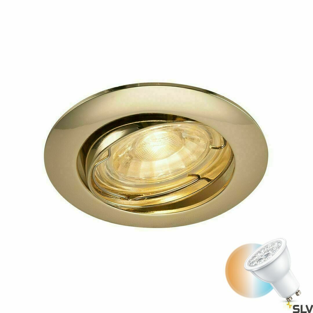 Recessed spotlight SLV PIKA brass GU10 50W 230V 1000720