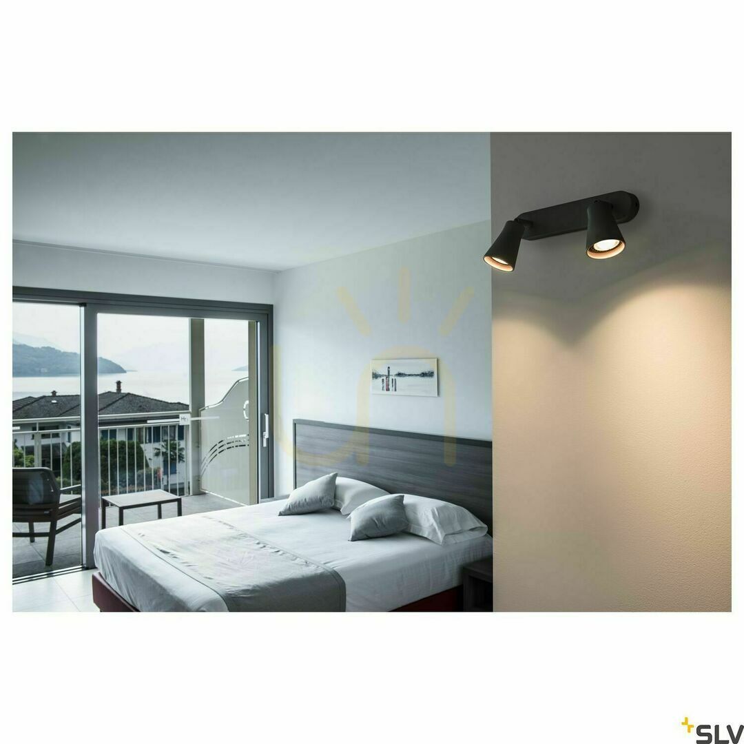 Preview Recessed Spotlight SLV AVO Double Black GU10 2x50W 1000889 Recessed Spotlight SLV AVO Double Black GU10 2x50W 1000889