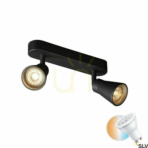 Check Recessed Spotlight SLV AVO Double Black GU10 2x50W 1000889
