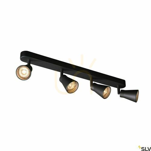 Check Recessed Luminaire SLV AVO Quad GU10 Black 4x50W 1000895