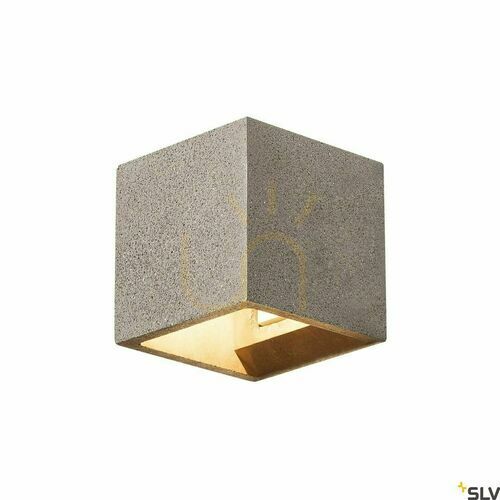 Check Surface-Mounted Wall Lamp SLV Solid Cube Black Concrete G9 25W 1000911