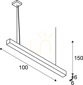 Pendant Light SLV Q-LINE PD White 46W 3000K 100cm 1000926 small 4