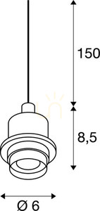 Pendant Light SLV FENDA White E27 60W 132661 small 2