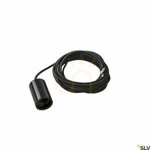 SLV FITU black E27 pendant suspension, 5 m cable, 132690 small 1