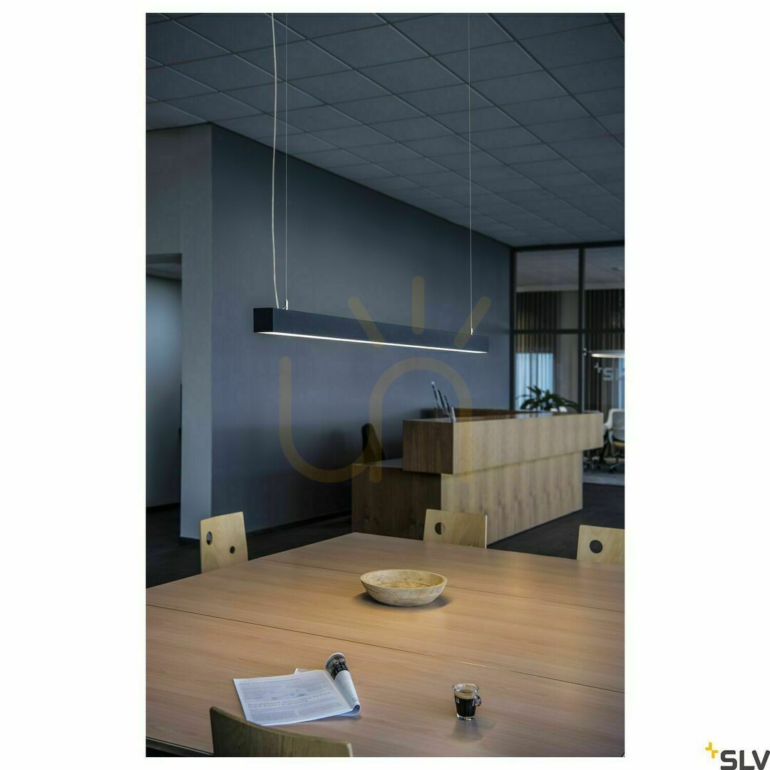 Display Pendant Light SLV Q-LINE DALI Single LED Black 47W 3000K 142 cm 1001309 Pendant Light SLV Q-LINE DALI Single LED Black 47W 3000K 142 cm 1001309