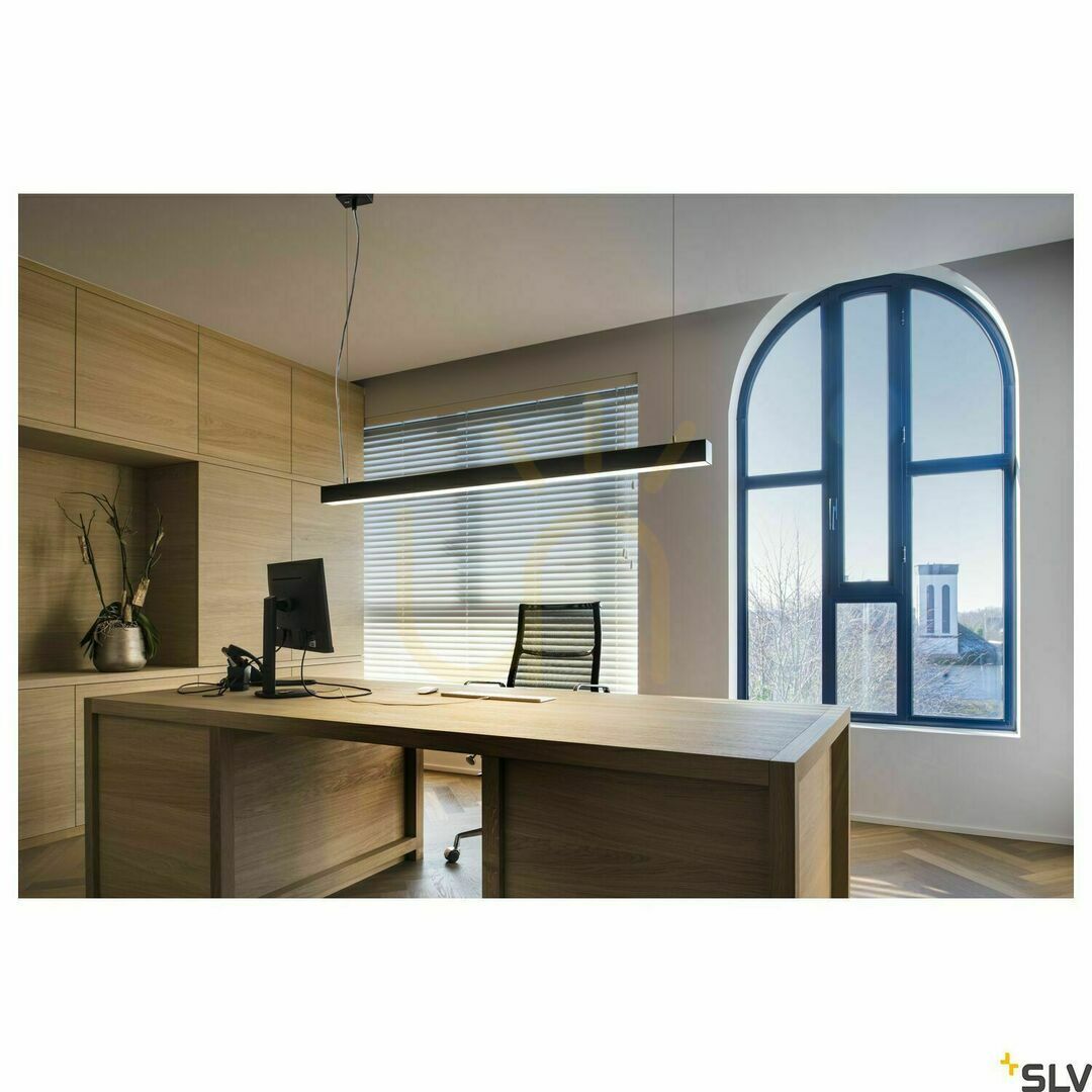 Show Pendant Light SLV Q-LINE DALI Single LED Black 47W 3000K 142 cm 1001309 Pendant Light SLV Q-LINE DALI Single LED Black 47W 3000K 142 cm 1001309