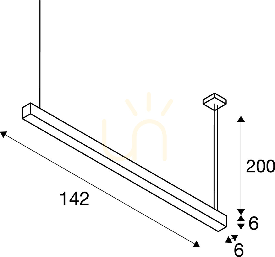 Check Pendant Light SLV Q-LINE DALI Single LED Black 47W 3000K 142 cm 1001309 Pendant Light SLV Q-LINE DALI Single LED Black 47W 3000K 142 cm 1001309
