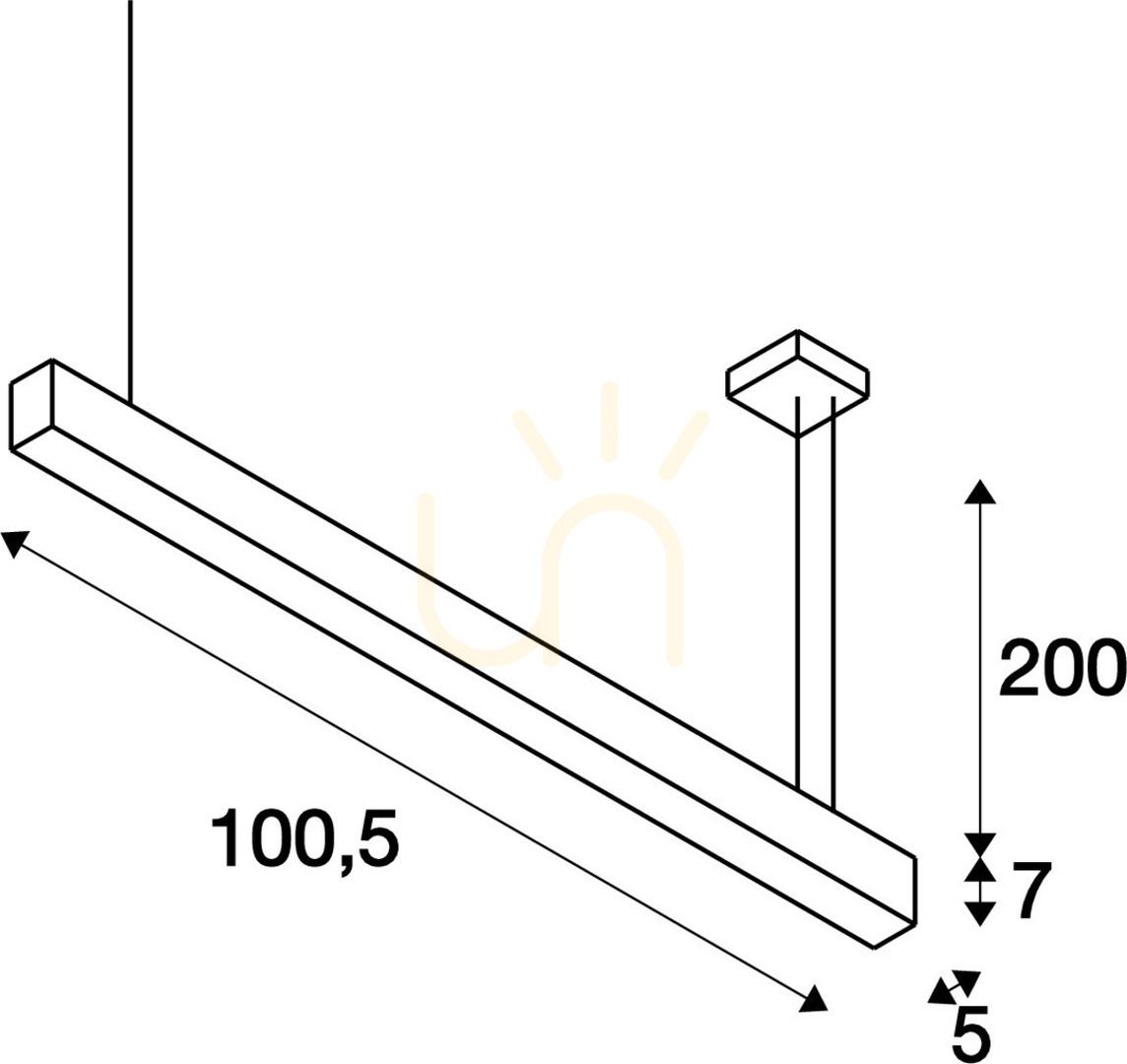 Show Pendant Light SLV GLENOS II Black LED 43W 4000K 105cm 1001403 Pendant Light SLV GLENOS II Black LED 43W 4000K 105cm 1001403
