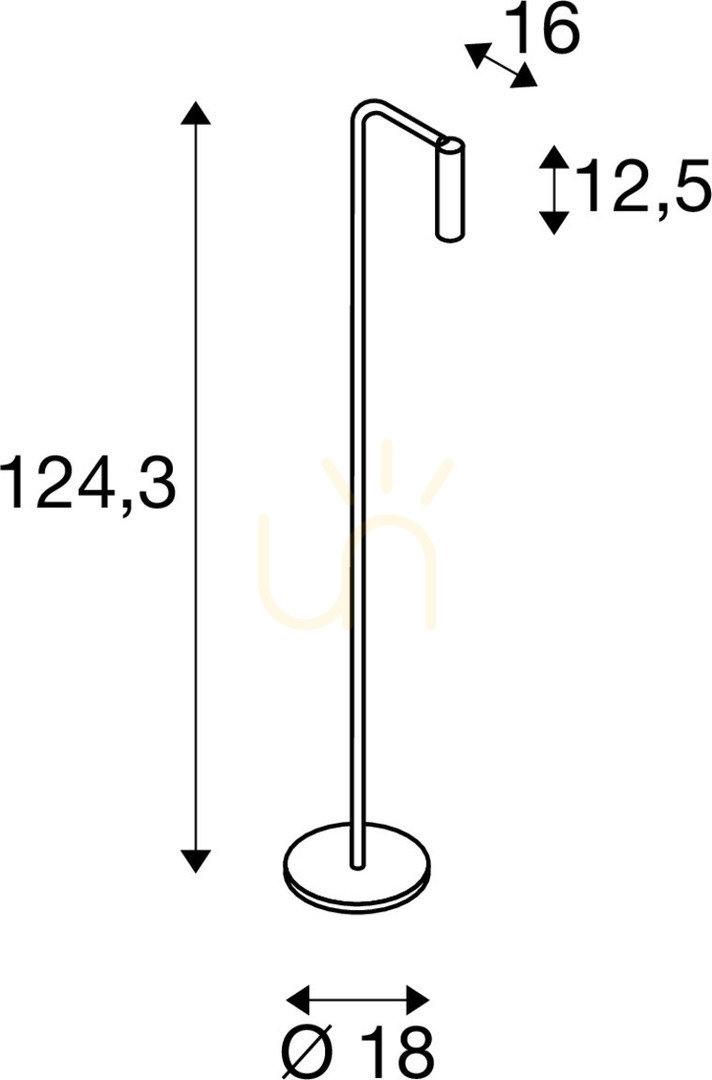 View Floor Lamp SLV KARPO FL Black LED 6.2W 3000K 1001463 Floor Lamp SLV KARPO FL Black LED 6.2W 3000K 1001463