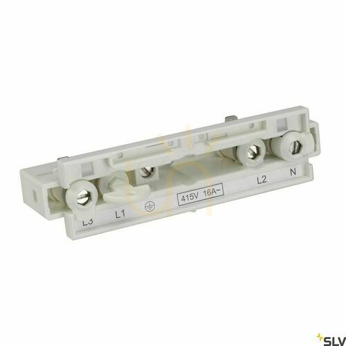 Check Busbar Power Supply SLV EUTRAC System Center Feed White 3-Phase 1001515