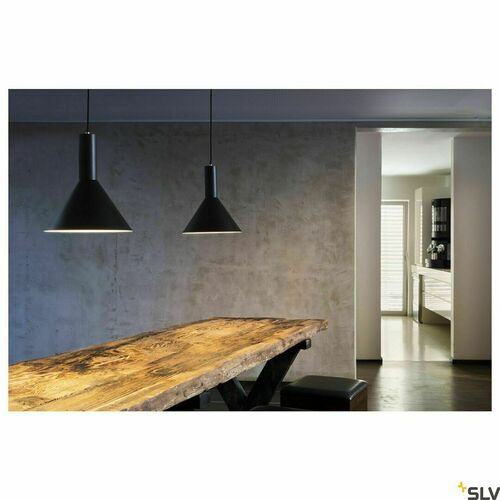 Check Pendant Light SLV Phelia Black E27 27.5 cm 133310