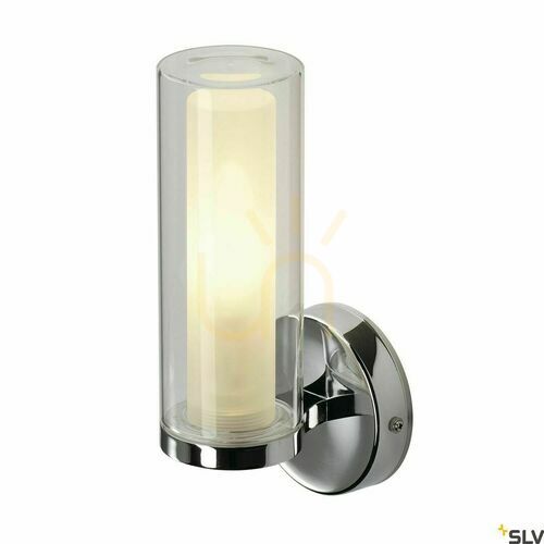 Check Surface-Mounted Wall Lamp SLV WL 105 Chrome IP44 E14 40W 1002228