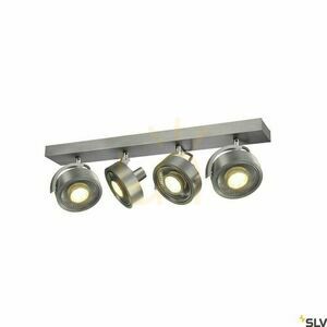 SLV KALU CW 1002025 wall and ceiling spotlight, brushed aluminium, 4×GU10 QPAR111, 60 cm small 1