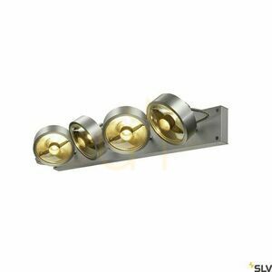 SLV KALU CW 1002025 wall and ceiling spotlight, brushed aluminium, 4×GU10 QPAR111, 60 cm small 2