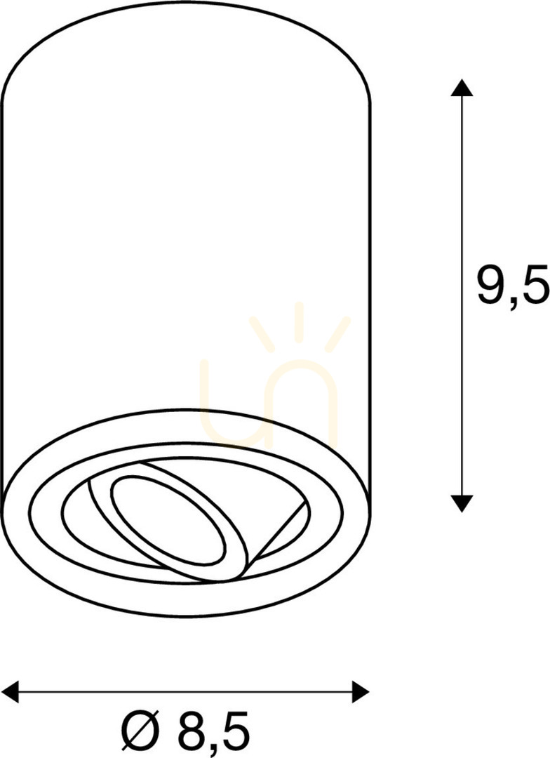 Show Ceiling Light SLV TRILEDO Round CL White Aluminum GU10 1002011 Ceiling Light SLV TRILEDO Round CL White Aluminum GU10 1002011