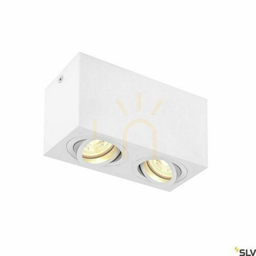 Check Ceiling Light SLV TRILEDO Double Square CL White Aluminum GU10 1002006