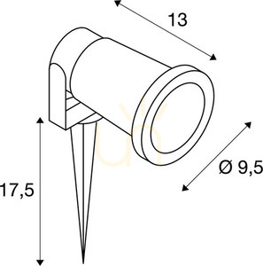 Outdoor Spot Light SLV Nautilus Green Aluminum 11W IP65 1001965 small 3
