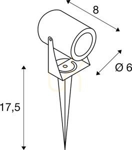 SLV LED SPIKE Rusty Outdoor Ground Spot Light 6W 3000K IP55 1002203 small 5