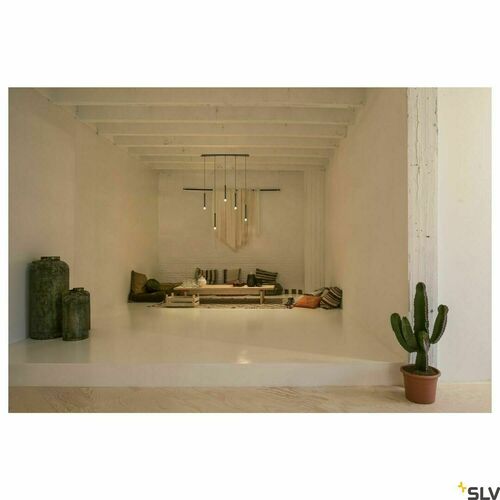 Check Ceiling Rose SLV FITU 5-Outlets Black 120 cm 1001820