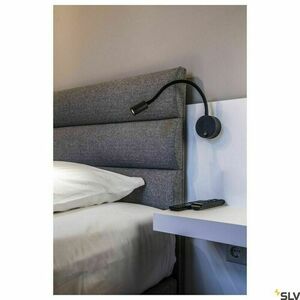 SLV DIO FLEX PLATE LED 1002432 Wall Light, Black, 1.9 W 4000 K, 49.8 cm Flexible Arm small 3