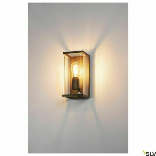 Check Outdoor Wall Light SLV QUADRULO Sensor E27 Anthracite 29 cm Aluminum 1002402