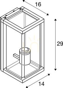 Outdoor Wall Light SLV QUADRULO WL E27 Anthracite Aluminum IP44 1002403 small 6