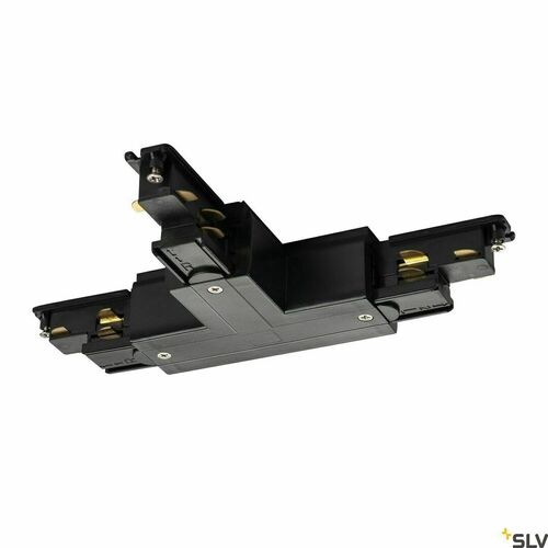 Check Busbar Power Feed T-Connector SLV S-TRACK DALI 3-Phase Black 1002651