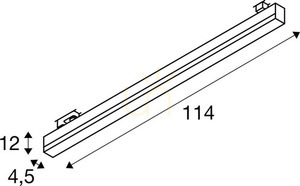 Track Light SLV SIGHT black 37W 3000/4000K 114 cm 1005400 small 6