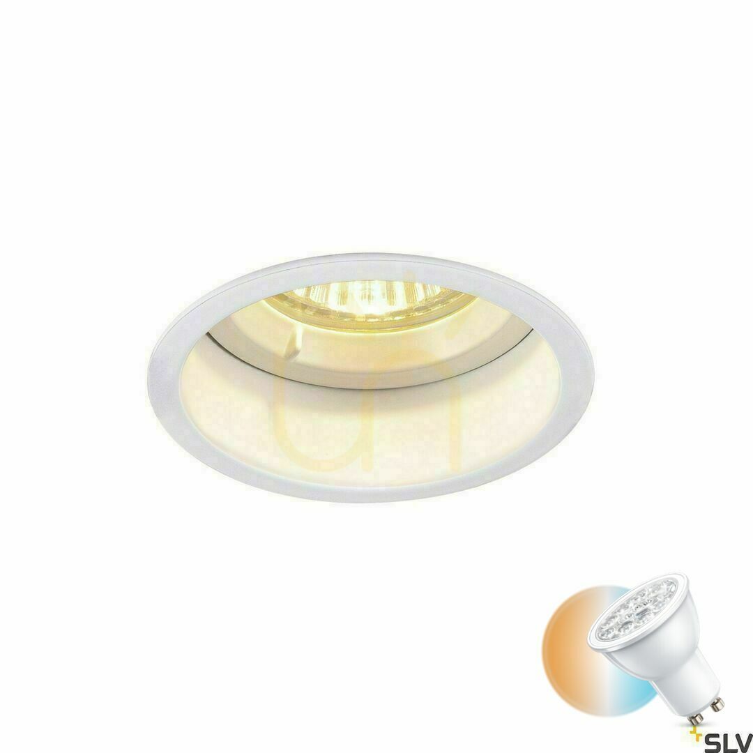 Recessed spotlight SLV HORN GU10 white aluminum 25W 1005436